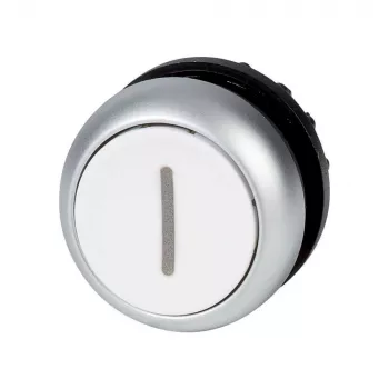 Eaton M22-DR-W-X1 flacher weißer rastender Drucktaster-Antrieb, 22,5 mm, IP67/IP69K