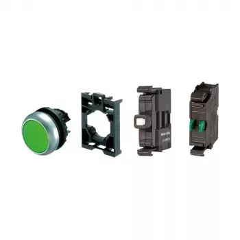 Eaton M22-DL-G-K10LED-BVP beleuchteter Drucktaster, grün, 1 NO, 24 V AC/DC LED, Kunststoff-Frontring 110930