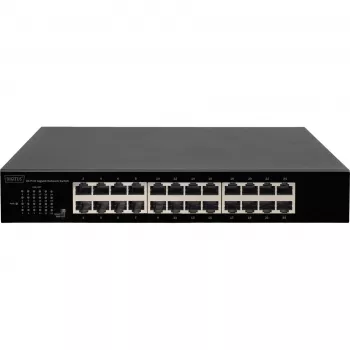 DIGITUS DN-80113-1 24-Port Gigabit Switch, 19-Zoll-Rackmontage, 48 Gbps, Unmanaged