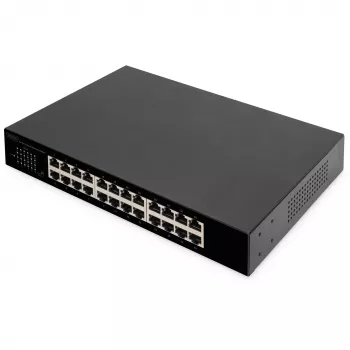 DIGITUS DN-80113-1 24-Port Gigabit Switch, 19-Zoll-Rackmontage, 48 Gbps, Unmanaged