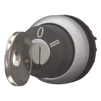 Eaton M22-WRS3-MS2 Schlüsselwahlschalter, 3 Stellungen, Rastend, Schwarzer Betätiger, Titan-Blende, 22,5 mm 111773