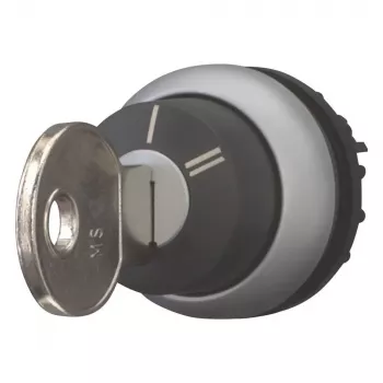 Eaton M22-WRS-X95 Schlüsselbetätigter Wahlschalter-Antrieb, 3-Positionen, Rastend, Schwarzer Kunststoff-Frontring, X95 Schlüssel 228026