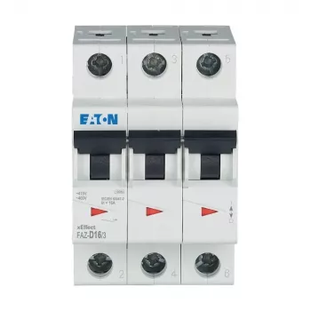 EATON FAZ-D16/3 Leitungsschutzschalter 16A 3-polig D-Charakteristik 6kA 278896