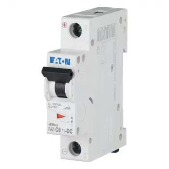 Eaton FAZ-C6/1-DC Miniatur-Leitungsschutzschalter 1-polig 6A Typ C 110V DC 279125