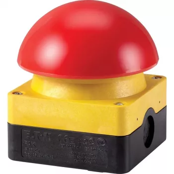 Eaton FAK-R/V/KC01/IY Not-Halt-Steuerstation, verdrahtet, gelbes Gehäuse, roter Pilzkopf-Taster, IP66/IP67/IP69 229747