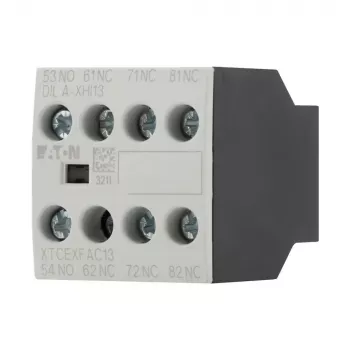 Eaton DILA-XHI13 Hilfskontaktblock, 4-polig, 1NO+3NC, Schraubklemmen, Frontmontage, für DILM7-DILM38 Schütze, Schwarz/Weiß 276425