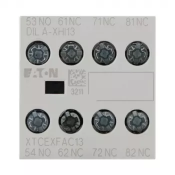 Eaton DILA-XHI13 Hilfskontaktblock, 4-polig, 1NO+3NC, Schraubklemmen, Frontmontage, für DILM7-DILM38 Schütze, Schwarz/Weiß 276425