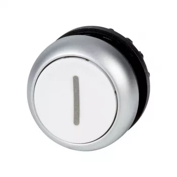 Eaton M22-D-W-X1 Drucktaster-Antrieb, weißer Taster, schwarzer Kragen, tastend, 22,5 mm 216611
