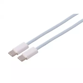 S CONN MAXIMUM CONNECTIVITY USB-C auf USB-C Ladekabel, 2.0, 60W, Blau Textil, 2m 14-21031