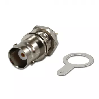 Telegärtner BNC-Einbaubuchse, isoliert 50 Ohm, weiße Isolierscheiben, Z03 (J01001B1222)