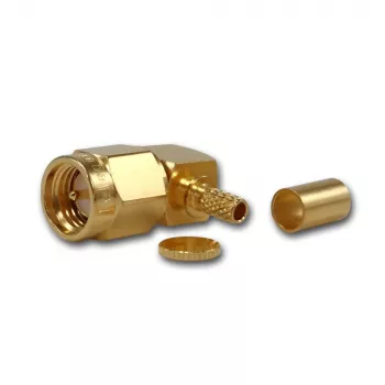 Telegärtner SMA-Winkel-Crimpstecker für G08-Kabel (RD-316), vergoldet