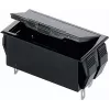 Bopla Batteriehalter für 2 AA (Mignon) Zellen, 9V-Block-Anschluss, Lötfahnen, 65 x 37 x 21,5 mm, Schwarz 46300000