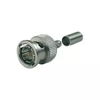 Telegärtner J01002A0058 BNC-Kabelstecker G04, Crimp, HDTV, 75 Ohm, für RG-179B/U