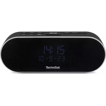 TechniSat DigitRadio 53 BT DAB+/UKW-Uhrenradio mit Bluetooth und USB-Ladefunktion, 3,5 VA-LCD, Schwarz