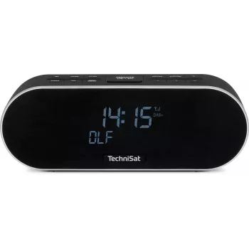 TechniSat DigitRadio 53 BT DAB+/UKW-Uhrenradio mit Bluetooth und USB-Ladefunktion, 3,5 VA-LCD, Schwarz