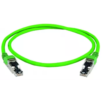 Telegärtner 100017323 RJ45 Patchkabel, CAT 5, grün, mit Knickschutz