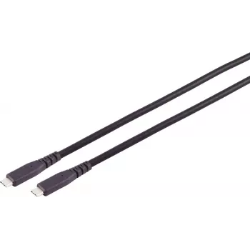 S CONN MAXIMUM CONNECTIVITY USB-C auf USB-C Kabel 3.2 Gen 2x2, 20Gbps, 100W, 0,5m, Schwarz 13-57015