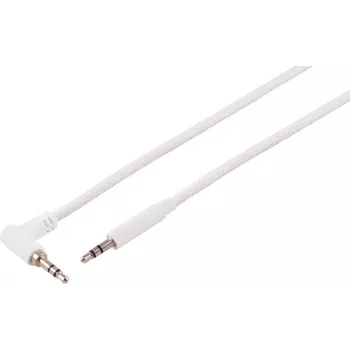 S CONN MAXIMUM CONNECTIVITY 3,5mm TRS Audiokabel, gewinkelt auf gerade, weiß, 3m 14-07046