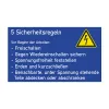 Cimco GS 5 Sicherheitsregeln Schild 200x120x1 mm, PVC, Deutsch, Wandmontage 182746