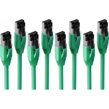S CONN MAXIMUM CONNECTIVITY BASIC-S Cat. 8.1 F/FTP PIMF LSZH Patchkabel, Grün, 7,5 m, 4er-Pack SC08-41063-4