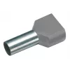 Cimco 187704 Doppel-Aderendhülse 0,75 mm² teilisoliert grau (100 Stück)
