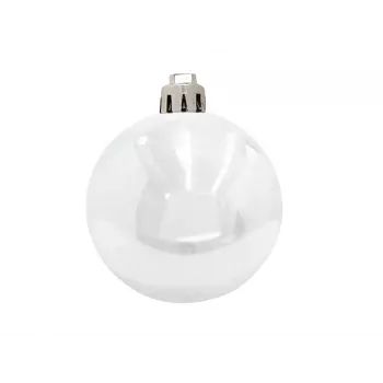 EUROPALMS Dekorationskugel-Set 7 cm, Weiß, 6 Stück (83501254)