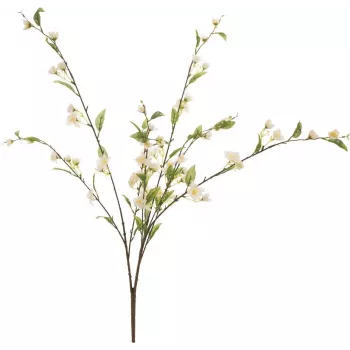 EUROPALMS Künstlicher Kirschblütenzweig, Weiß, 60cm 82530565