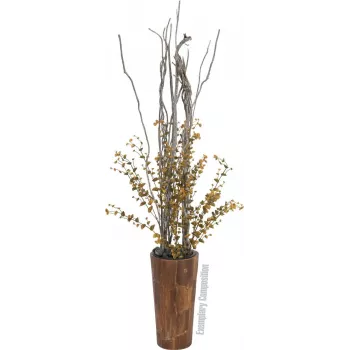 EUROPALMS Künstlicher Eukalyptuszweig, Gelbgrün, 110cm 82505622