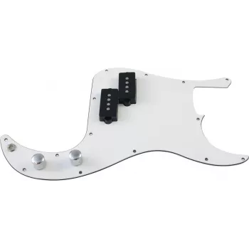 DIMAVERY Pickguard für PB E-Bass-Modelle, 3-lagig Schwarz 26300210