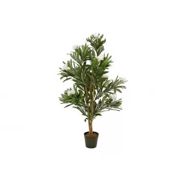 EUROPALMS Oleanderbaum, Kunstpflanze, Weiß, 120 cm (82507246)