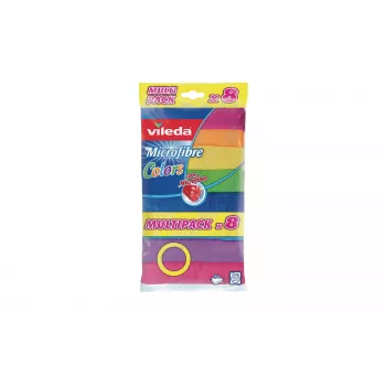 Vileda Colors Maxi Pack Mikrofaser-Tücher, 7 Stk., 30 x 30 cm, verschiedene Farben 6425