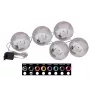 EUROPALMS LED Schneeball 8cm, Schwarz, 5er-Pack (83501236)