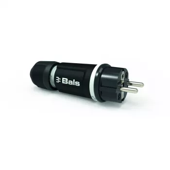 BALS 7371-1 Schuko-Stecker 16A 3p 250V IP54 Schwarz Gummi