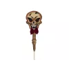 EUROPALMS Halloween Erdspieß Schädel, Weiß/Schwarz, 40 cm 83314628