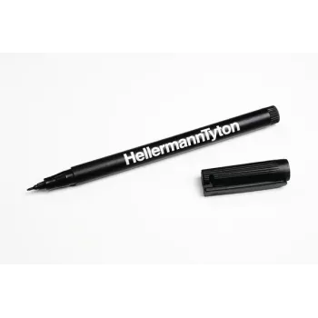 HellermannTyton 500-50820 Permanentmarker Schwarz Rundspitze 2 Stück