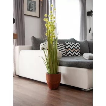 EUROPALMS Pompom Grass Kunstpflanze, 122 cm, Grün 82500136