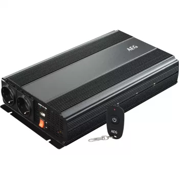 AEG Wechselrichter 1500 W 12 V DC auf 230 V AC mit Fernbedienung (10058)