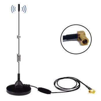Midland Albrecht MAG31 DAB+ Magnetfußantenne mit Verstärker, Band III, 3m Kabel, SMB-Anschluss 62336
