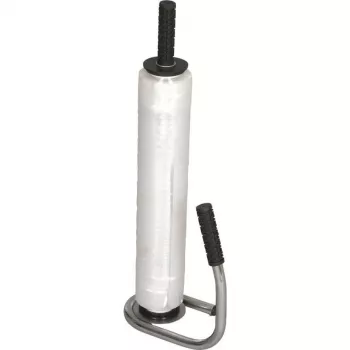 Banholzer&Wenz Professioneller Stretchfolien-Abroller aus Chrom mit Feststellbremse 13598