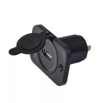 IWH USB-Einbau-Ladebuchse 12/24V, 2,1A, 1x USB-A, Panelmontage 019004