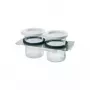 EMAG EM-30DG Glas-Aufbewahrungsbehälter-Set, 3,0 L + 2 x 0,6 L, Borosilikatglas, auslaufsicher, luftdicht, spülmaschinenfest
