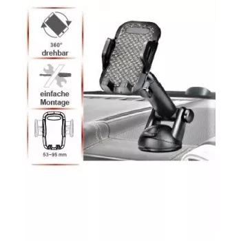 IWH 019262 Universelle Smartphone-Autohalterung mit Saugnapf und flexiblem Schwanenhals
