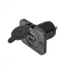 IWH USB Doppel-Einbau-Steckdose 12/24V 2,1A 2x USB-A Schwarz 019006