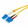 Tecline HD OS2 Singlemode LWL-Patchkabel, LC Duplex auf SC Duplex, 9/125µm, Gelb, 15m 799LS15