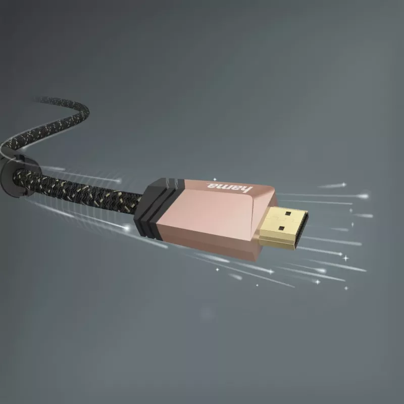 Hama 00205024 HDMI-Kabel 0,75 m HDMI Typ A (Standard) Schwarz, Pink