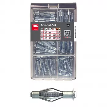 TOX ACROBAT SET 094901111 Hohlraumdübel-Set, 60-teilig