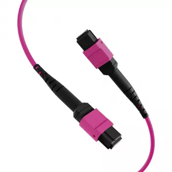 EFB Elektronik MPO-PLUS(F)-MPO-PLUS(F) OM4 12-Faser Typ B LSZH Patchkabel, Erika-Violett, 20 m MPOF12MPOFOM4-20