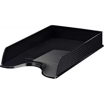 LEITZ Esselte Fusion A4 Briefablage, Schwarz, Stapelbar, 10er-Pack (623692)