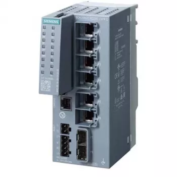 Siemens SCALANCE XC206-2SFP G Managed Industrial Ethernet Switch, 6x Gigabit RJ45, 2x SFP, DIN-Schiene, 24V DC, -40 bis 70°C 6GK52062GS002AC2