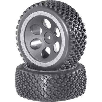 Reely 1:10 Buggy Kompletträder Rally Loch-Design Grau 4 Stk. (RE-6549729)